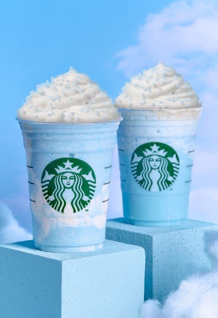 Starbucks launches new blue raspberry cloud creme frappuccino drink